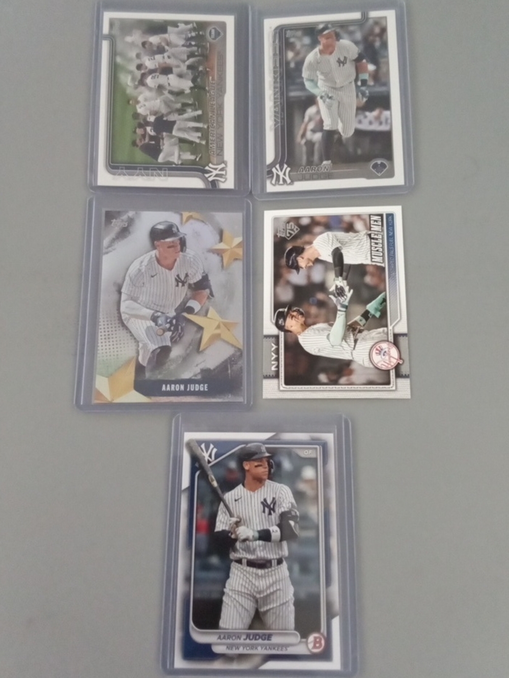 Topps Aaron Judge Yankees Card Lot - White/Gray/Blue